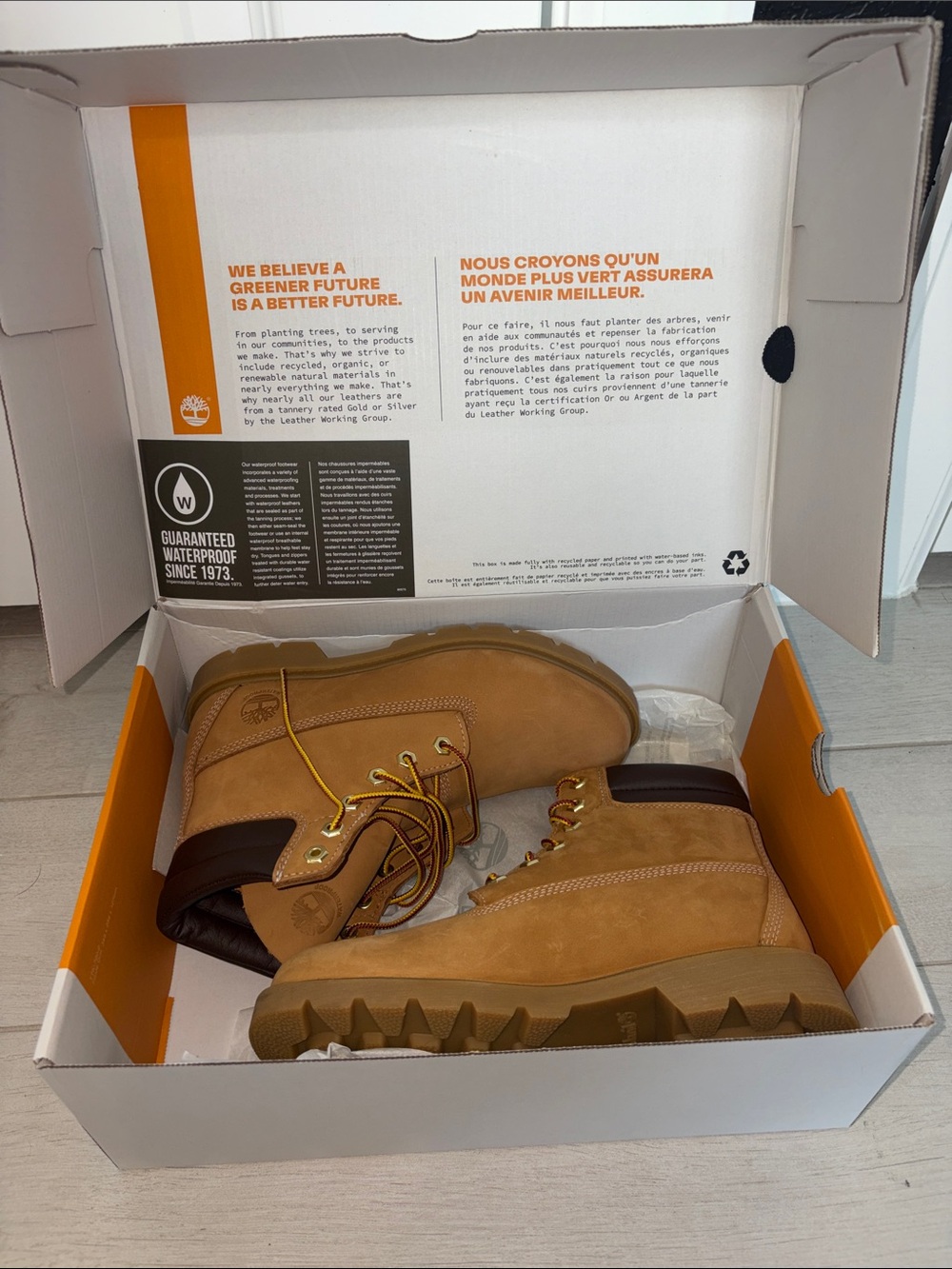 Timberland women's Wheat 6-Inch Premium Waterproof Boots - Picture 3 of 3